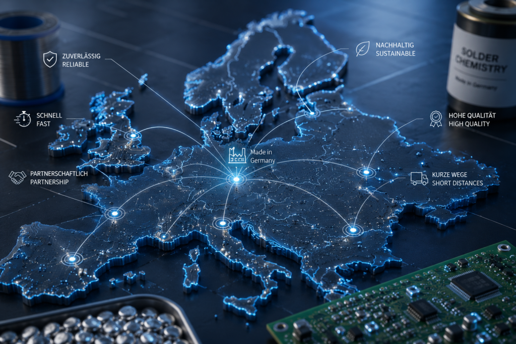 Europäische Lieferketten für Lötmaterialien mit Produktion in Deutschland